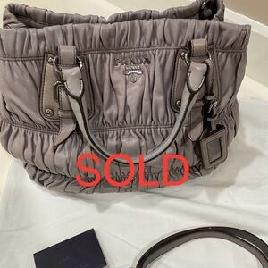 ****SOLD****Prada Nappa Gaufre Lambskin Leather Bag